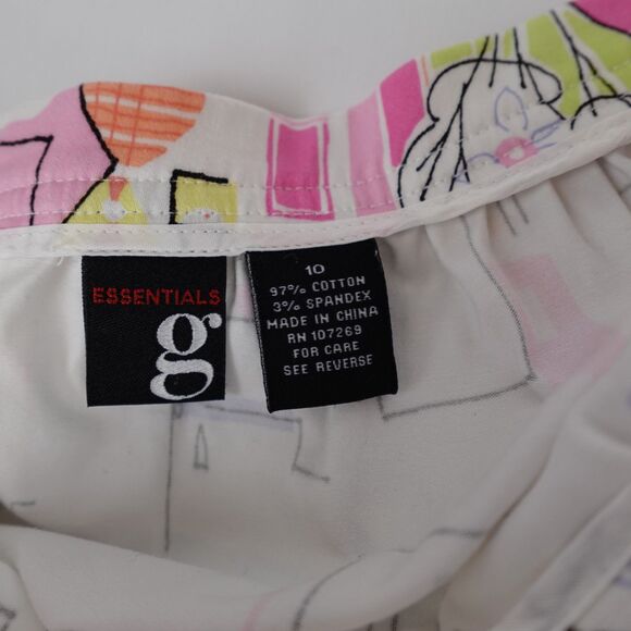 G Essentials Skirt Womens Size 10 City/Fashion Print Preppy Coquette Feminine - Picture 4 of 12